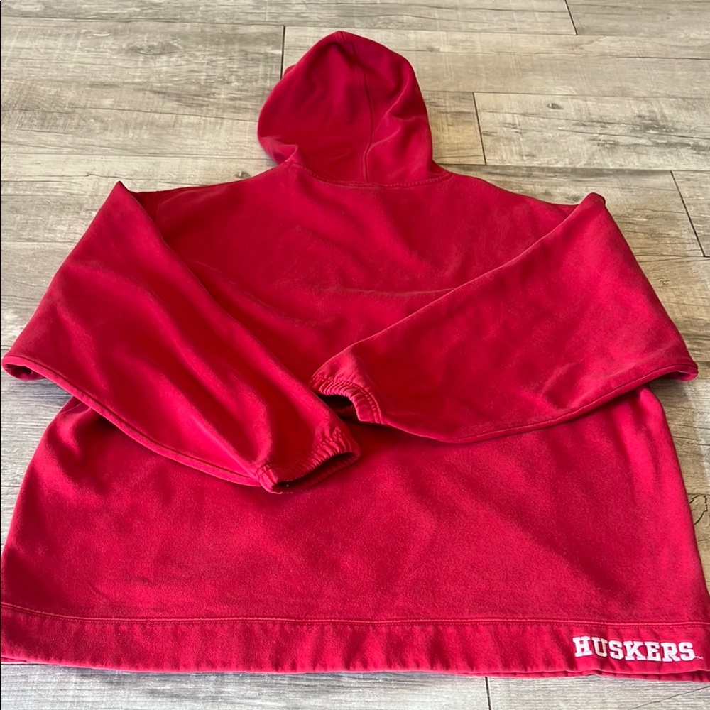 Nike Vintage Nebraska Corn Huskers Football Red Hoodie Men’s Size XL - Picture 10 of 14
